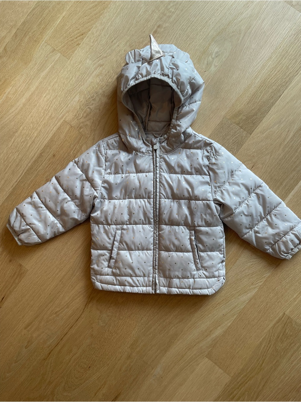 Gap Kids Lightweight Puffer Jacket with Unicorn Hood